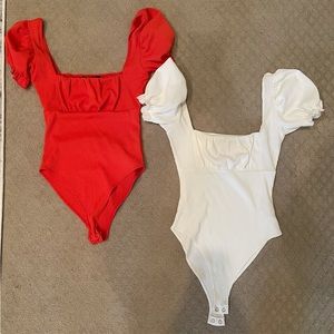 Two forever 21 bodysuits